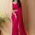 Magenta satin saree