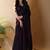 Purple irsia solid shimmer georgette silk party wear sarees