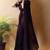 Purple irsia solid shimmer georgette silk party wear sarees