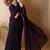 Purple irsia solid shimmer georgette silk party wear sarees