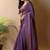 Purple irsia solid shimmer georgette silk party wear sarees
