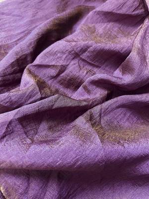 Purple irsia solid shimmer georgette silk party wear sarees 5