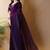 Purple satin saree