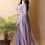 Lavender poly georgette saree