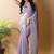 Lavender poly georgette saree
