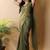 Olive poly georgette saree