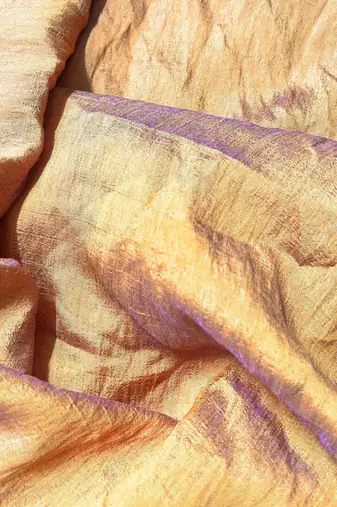 Yellow solid shimmer georgette silk party wear sarees
