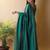 Teal irsia solid shimmer georgette silk party wear sarees