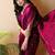 Maroon satin saree