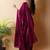 Maroon satin saree