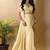Yellow silk blend saree