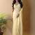 Yellow silk blend saree
