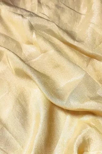Yellow silk blend saree