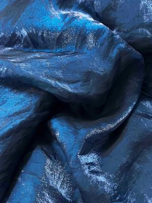 Teal satin saree 5