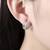 White fancy hoop earrings cz studded festive casual wear jewelry for