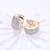 White fancy hoop earrings cz studded festive casual wear jewelry for