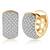 White fancy hoop earrings cz studded festive casual wear jewelry for