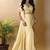 Yellow silk blend saree