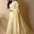 Yellow silk blend saree