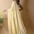 Yellow silk blend saree
