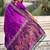 Purple woven design zari silk blend baluchari saree