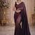 Purple satin saree