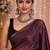 Purple satin saree
