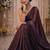 Purple satin saree