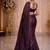 Purple satin saree