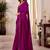 Purple sequinned satin saree