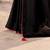 Black ethnic motifs kutchi embroidery satin designer saree