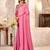 Pink kutchi embroidery satin designer saree