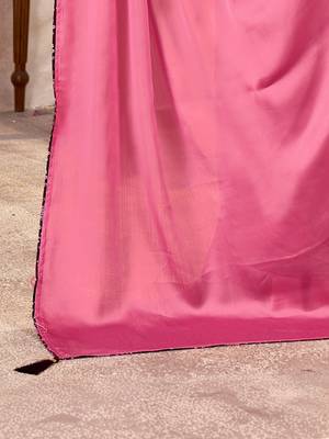 Pink kutchi embroidery satin designer saree 4
