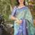 Green floral zari kanjeevaram saree