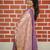 Peach floral zardozi kanjeevaram saree