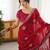 Red embellished embroidered designer saree