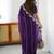 Purple ethnic motifs embroidered saree