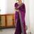 Magenta embellished embroidered festive saree