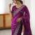 Magenta embellished embroidered festive saree