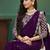 Purple embellished sequinned  georgette saree