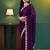 Purple embellished sequinned  georgette saree