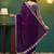 Purple embellished sequinned  georgette saree