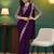 Purple embellished sequinned  georgette saree