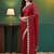 Red embellished sequinned  georgette saree