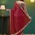 Red embellished sequinned  georgette saree