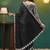 Black embellished sequinned  georgette saree