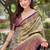 Burgundy woven design zari silk blend dharmavaram saree