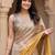 Beige tissue designer kasavu saree