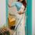 White floral saree