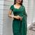 Green embroidered  chiffon saree
